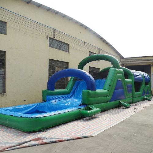 Customized Bounce House Water Slide Inflatable Water Obstacle Course